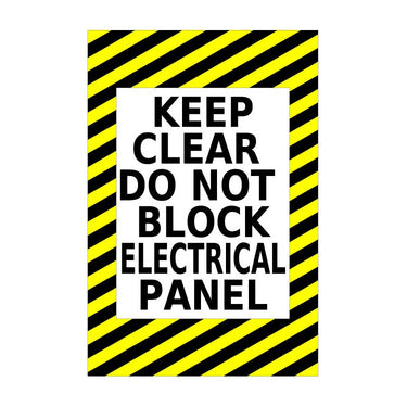 Mighty Line Keep Clear Caution Sign - 1 Sign